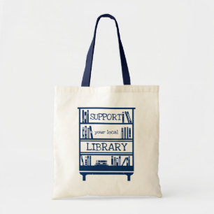 Support voor uw lokale bibliotheek - Boekomslag Tote Bag