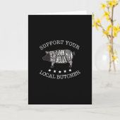 Support voor uw lokale butcher kaart (Gele Bloem)