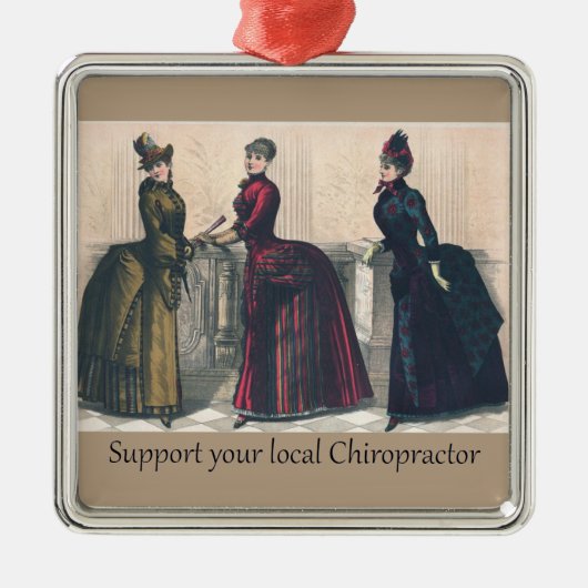 Support voor uw lokale chiropractor metalen ornament (Voorkant)