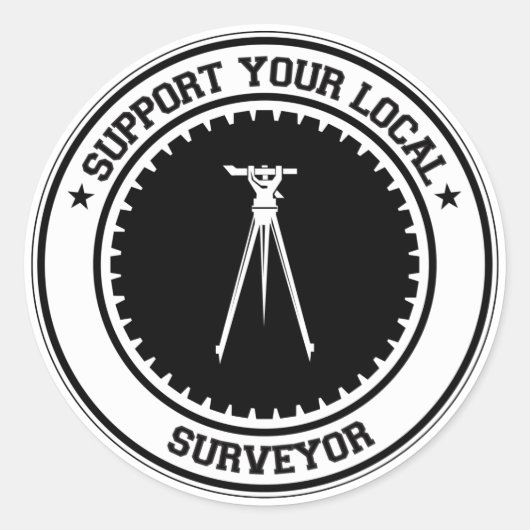 Support voor uw lokale enquête ronde sticker (Voorkant)