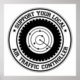 Support voor uw lokale luchtverkeersleider poster