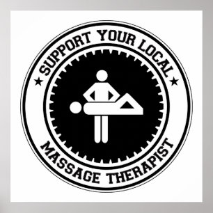 Support voor uw lokale massagetherapie poster