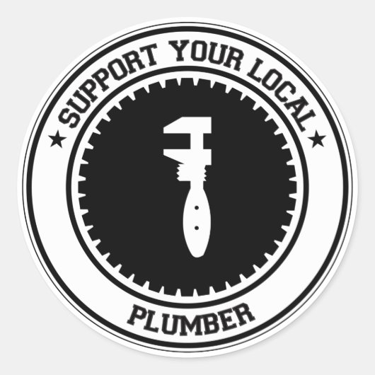 Support voor uw lokale pc ronde sticker (Voorkant)