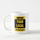 Support voor uw lokale radioloog koffiemok (Links)