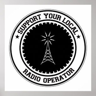 Support voor uw lokale radiooperator poster