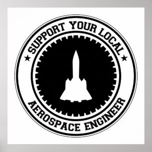Support voor uw lokale ruimtevaarttechnicus poster