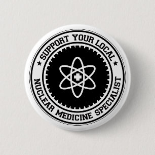 Support voor uw lokale specialist in nucleaire gen ronde button 5,7 cm