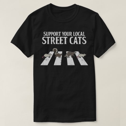 Support voor uw lokale straatkattenwasbekkens t-shirt (Design voorkant)