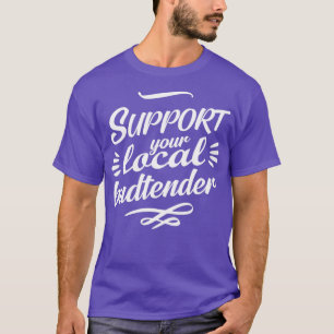 Support voor uw lokale streepjesnummer 10 t-shirt