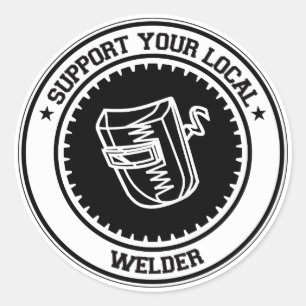 Support voor uw lokale Welzijn Ronde Sticker