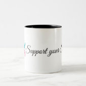 Support voor uw zusjes-Mokken Tweekleurige Koffiemok (Center)