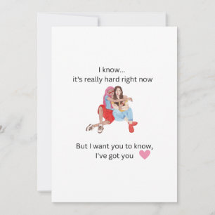 Support voor vrienden in moeilijke tijden bedankkaart