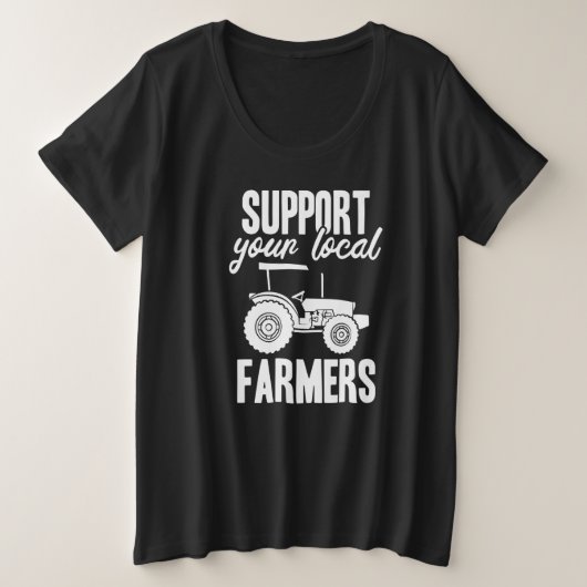 Support Your Farmers Grote Maat T-shirt (Design voorkant)