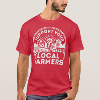 Support Your Local Farmers Crewneck, farm local , T-shirt