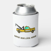 Support Your Local Hook Funny Tow Truck Blikjeskoeler (Blikje Voorkant)