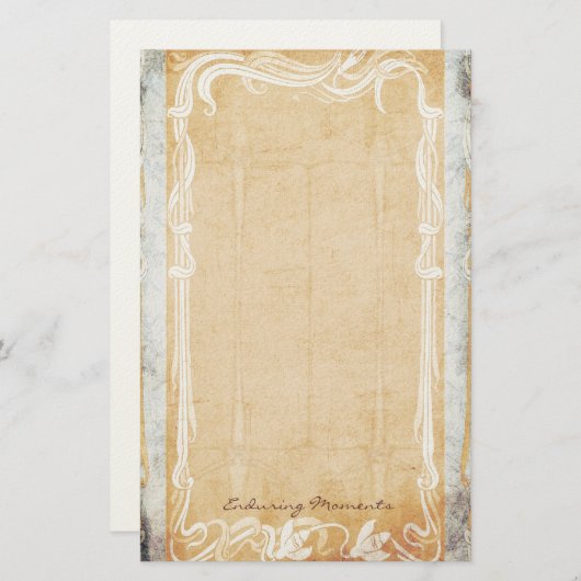 Supportant moments - papeterie de Nouveau d'art (Devant / Derrière)