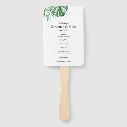 supporters voor het Tropisch palmblaadprogramma Handwaaier (Voorkant)