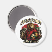 Supporteur des Lions de l'Atlas du Maroc | Magnet (Recto/Verso)