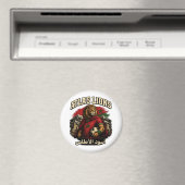Supporteur des Lions de l'Atlas du Maroc | Magnet (In Situ (Lave-vaisselle))