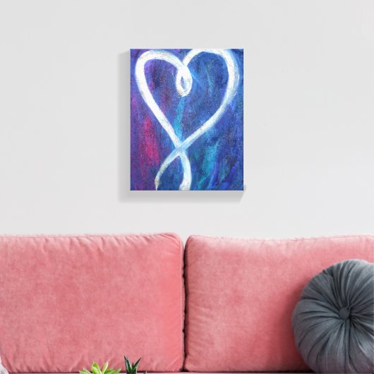 Supportive Heart Painting Canvas Art Print (Insitu (Woonkamer))