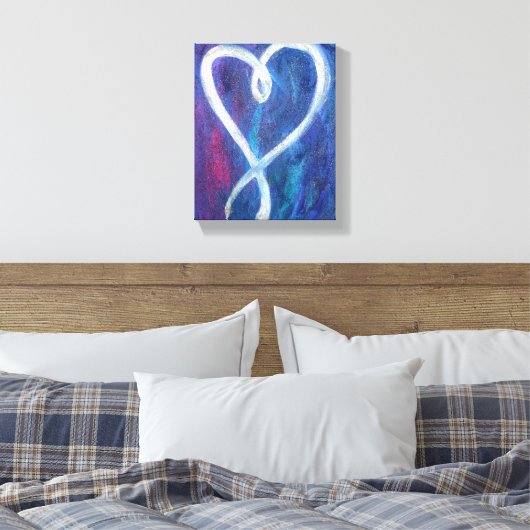 Supportive Heart Painting Canvas Art Print (Insitu (Slaapkamer))