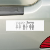 supportliefde bumpersticker (Op auto)