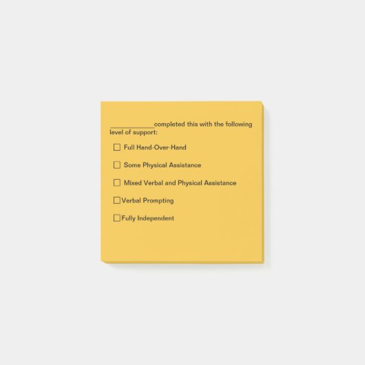 Supportniveau Post-it® Notes (Voorkant)