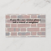 Suppression des Cartes de visite (Dos)