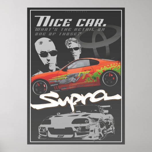 Supra A80 Fast & Furious Poster (Voorkant)