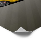 Supra MK5 – Gele sportwagen Poster (Hoek)