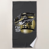 Supra MK 4 Gouden Drift Auto Strandlaken (Voorkant)