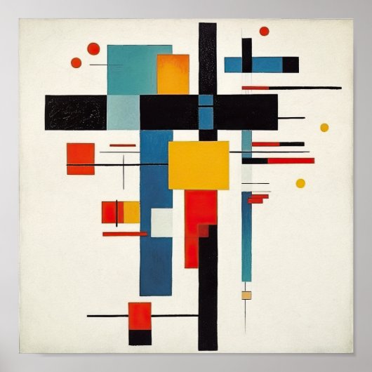 Suprematisme Kruis Poster Kunst (Voorkant)