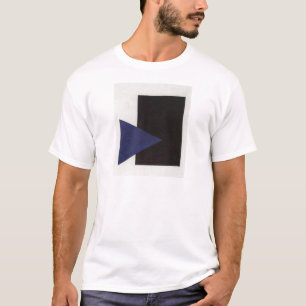 Suprematisme met blauwe driehoek en zwart vierkant t-shirt