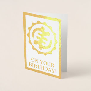 Supreme Adinkra-verjaardagskaart Folie Kaarten