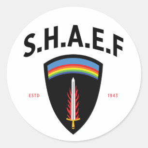 Supreme Headquarters Allied Expeditionary Force T Ronde Sticker