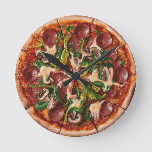 Supreme Pizza Ronde Klok (Voorkant)