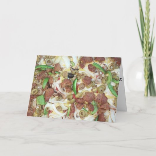 "Supreme Pizza" Verjaardagskaart Kaart (Voorkant)