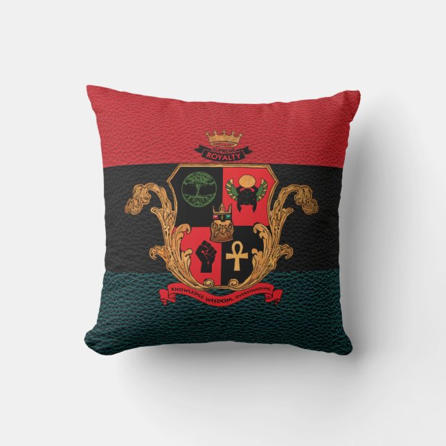Supreme Royalty Nobility Crest Pillow (Tri, Black) Kussen (Voorkant)