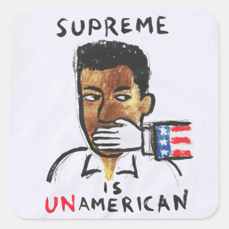 supreme vierkante sticker