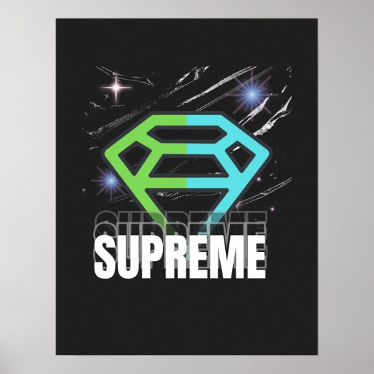 supreme wandkunst ontwerp poster (Voorkant)