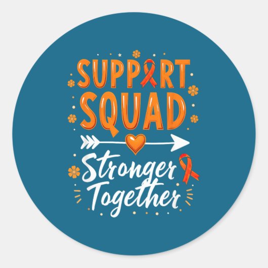Suprt Squad Adhd Awareness Ronde Sticker (Voorkant)