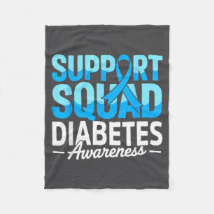 Suprt Squad Ik Draag Blauw Diabetes Type 1 T1d Bew Fleece Deken