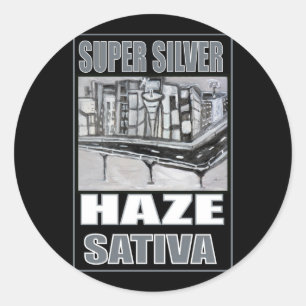 SUPSILVER HAZE SATIVA RONDE STICKER