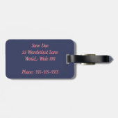 Sur à une nouvelle étiquette de bagage d'aventure (Dos horizontal)