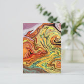 Sur carte postale multicolore Fire Art abstrait (Debout devant)