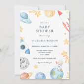 Sur cette invitation du Baby shower mondial (Devant)