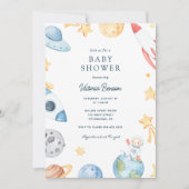 Sur cette invitation du Baby shower mondial (Devant)
