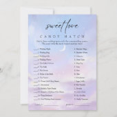 Sur Cloud 9 Bonbons Match Fête des mariées Carte d (Devant)