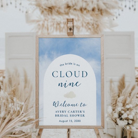Sur Cloud 9 Fête des mariées Affiche de bienvenue