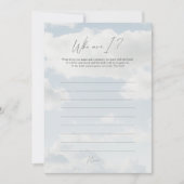 Sur Cloud 9 Qui suis-je Fête des mariées Cartes de (Devant)